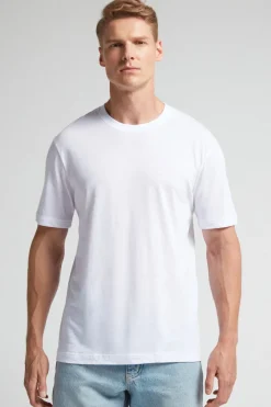 T-shirt o Regularnym Kroju z Bawełny Superior Extrafine