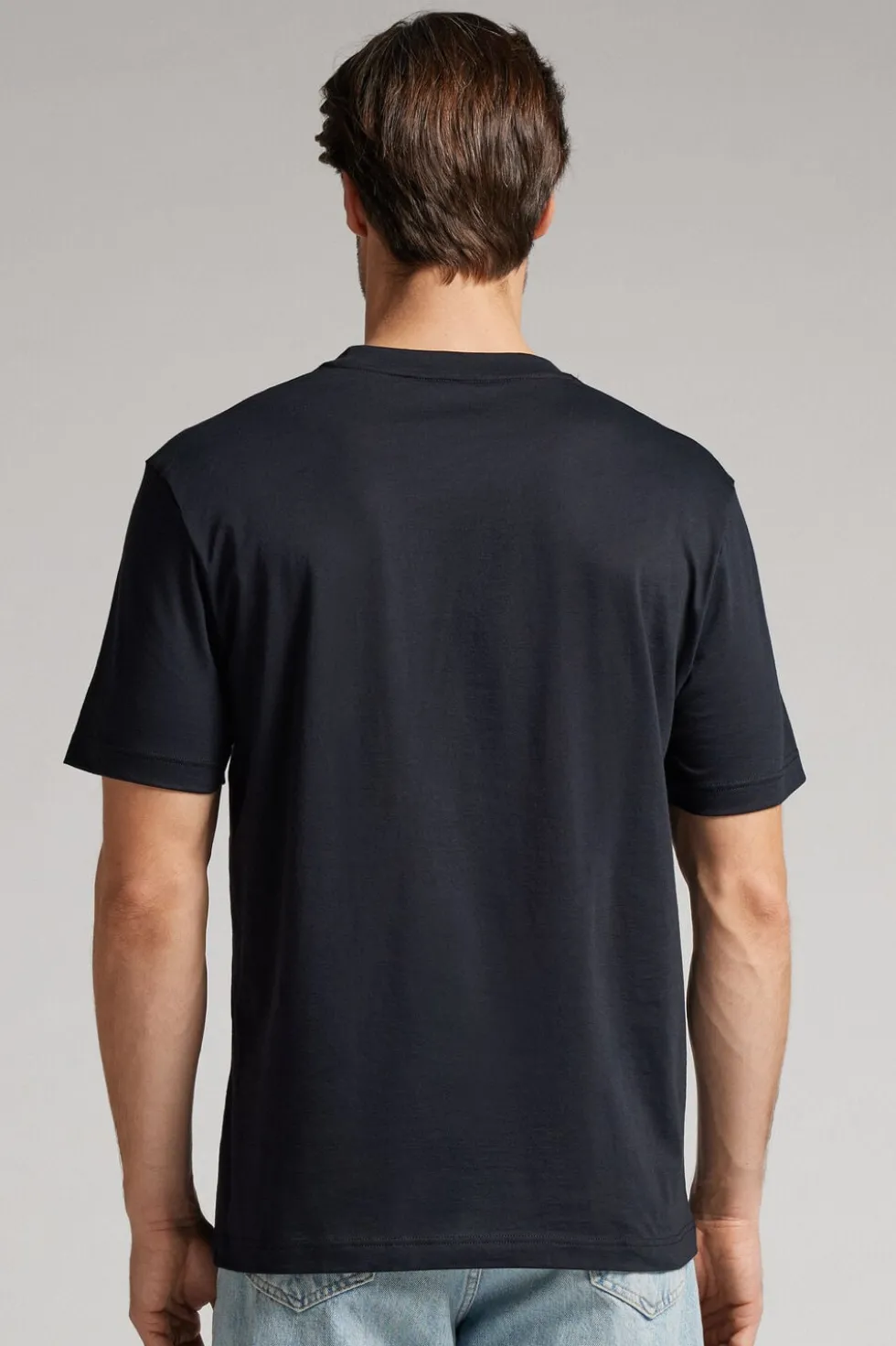 T-shirt o Regularnym Kroju z Bawełny Superior Extrafine