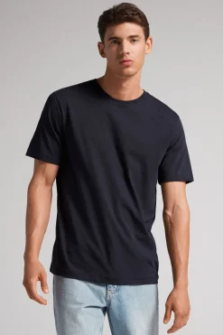 T-shirt o Regularnym Kroju z Bawełny Superior Extrafine