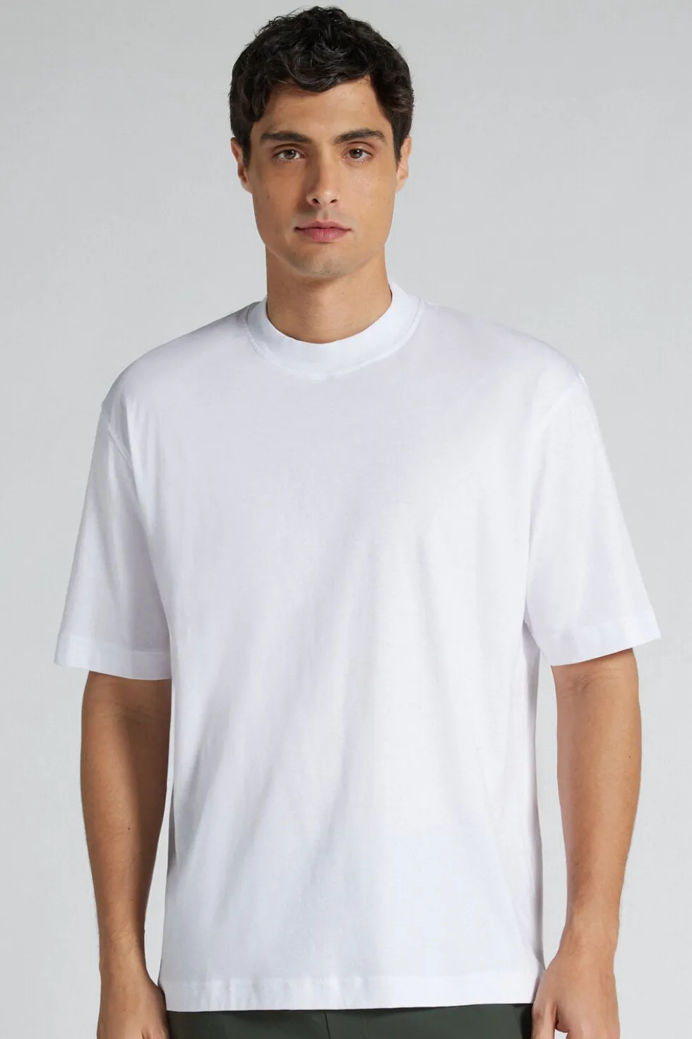 T-shirt Oversize z Merceryzowanej Bawełny Superlight filo Premium