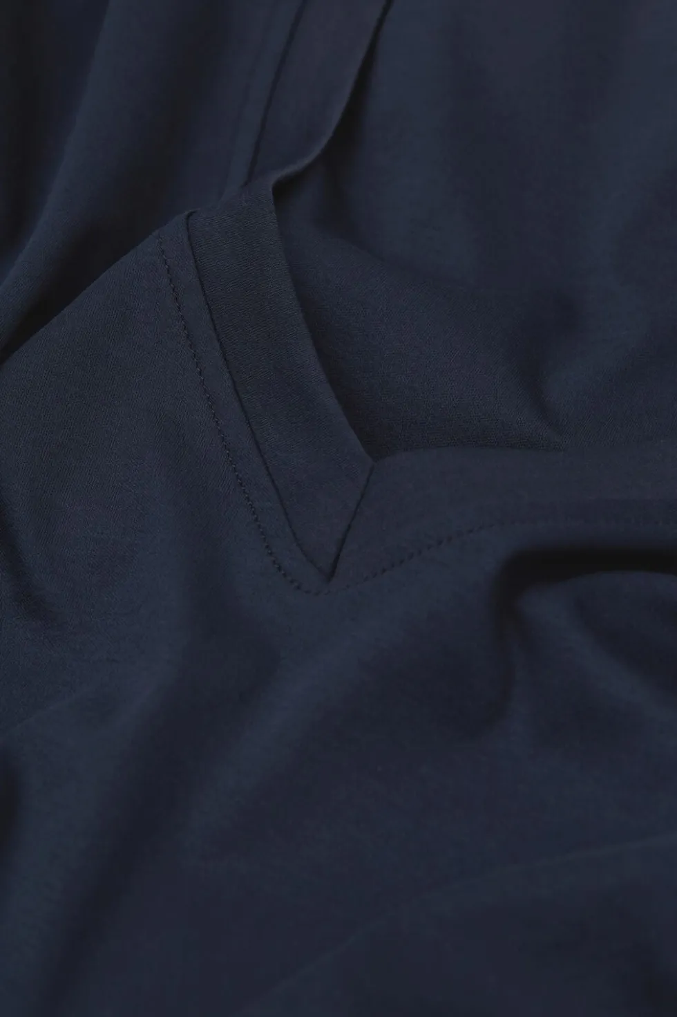 T-shirt z Dekoltem w Kształcie Litery V z Merceryzowanej Bawełny filo Premium