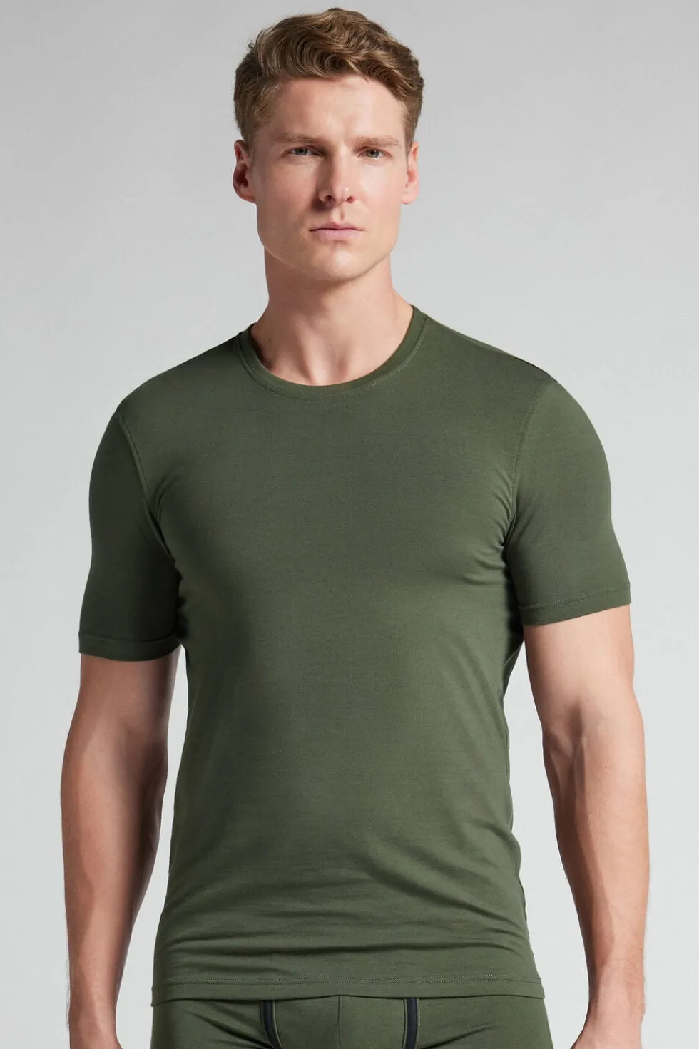 T-shirt z Elastycznej Bawełny Superior