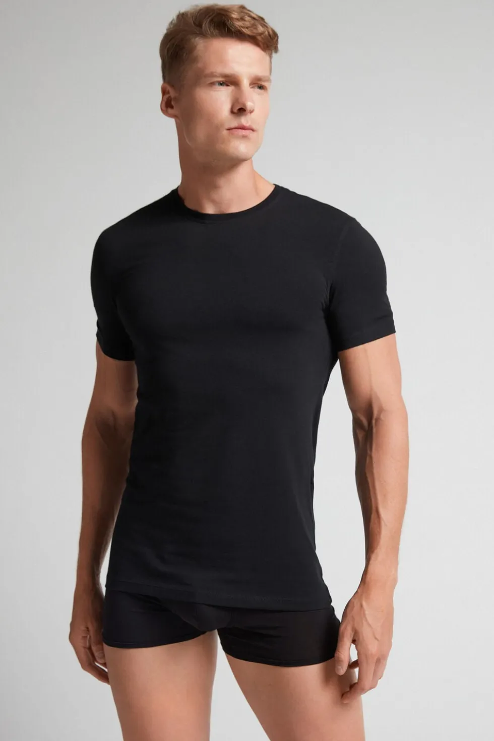 T-shirt z Elastycznej Bawełny Superior