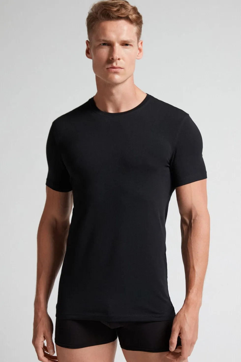 T-shirt z Elastycznej Bawełny Superior