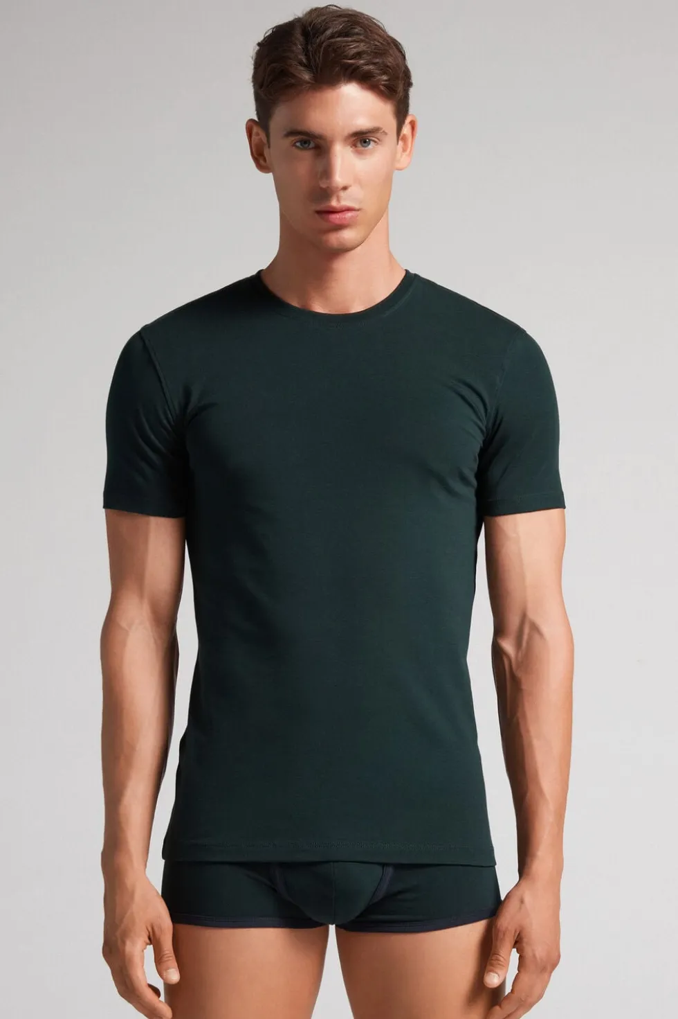 T-shirt z Elastycznej Bawełny Superior