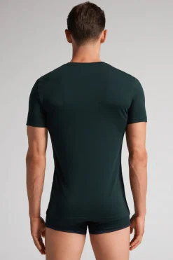 T-shirt z Elastycznej Bawełny Superior