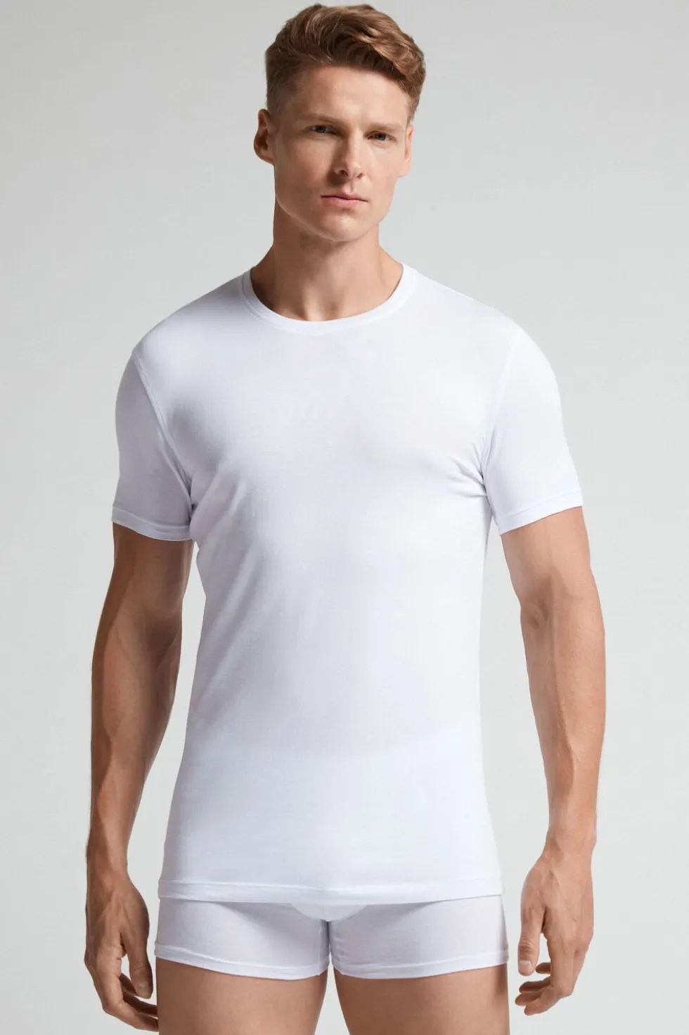 T-shirt z Elastycznej Bawełny Superior