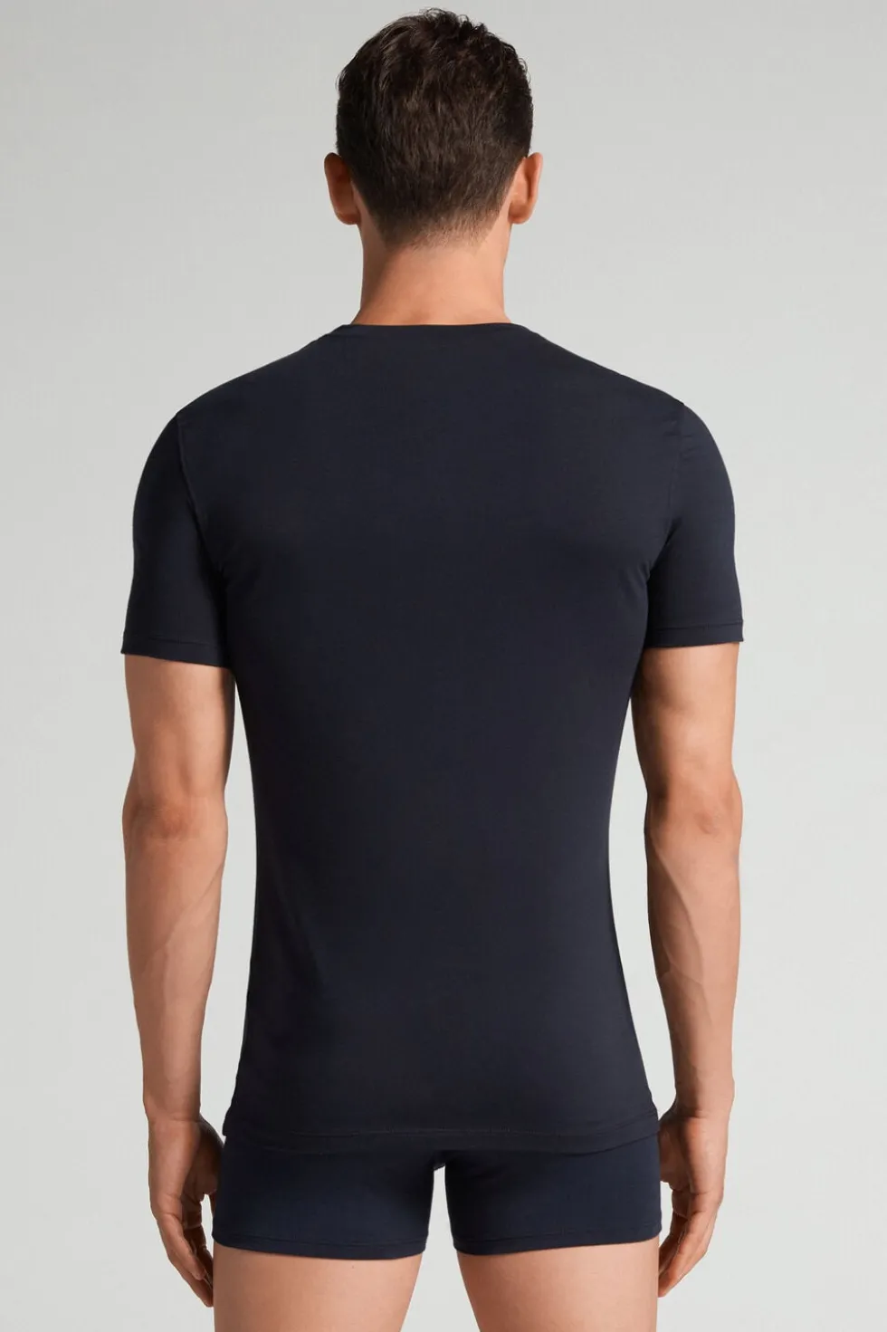 T-shirt z Elastycznej Bawełny Superior