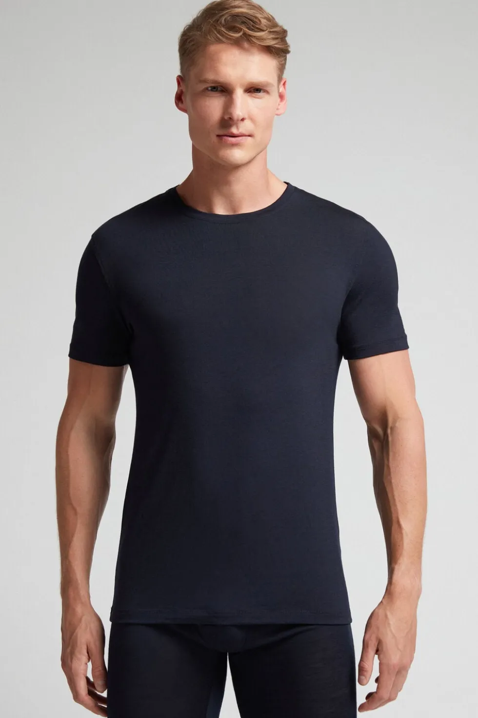 T-shirt z Krótkim Rękawem z Wełny Merino