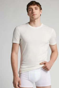 T-shirt z Krótkim Rękawem z Wełny Merino
