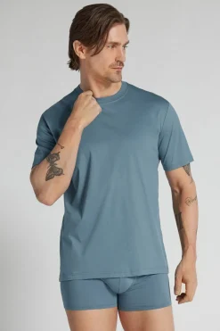 T-shirt z Merceryzowanej Bawełny Superlight filo Premium