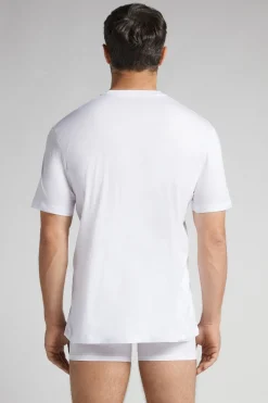 T-shirt z Merceryzowanej Bawełny Superlight filo Premium