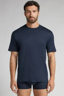 T-shirt z Merceryzowanej Bawełny Superlight filo Premium