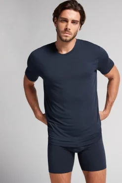 T-shirt z Tkaniny Soft Silk