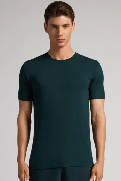 T-shirt z Tkaniny Soft Silk