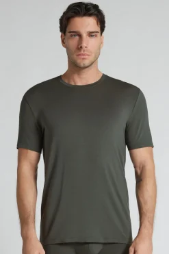 T-shirt z Tkaniny Soft Silk