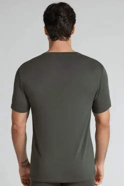 T-shirt z Tkaniny Soft Silk