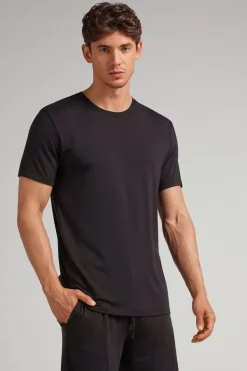 T-shirt z Tkaniny Soft Silk