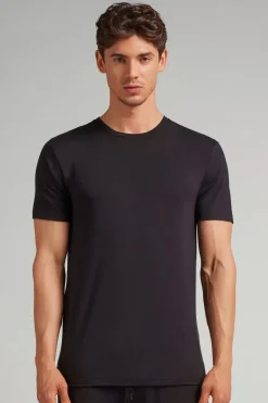 T-shirt z Tkaniny Soft Silk