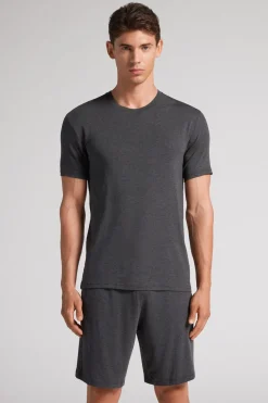 T-shirt z Tkaniny Soft Silk