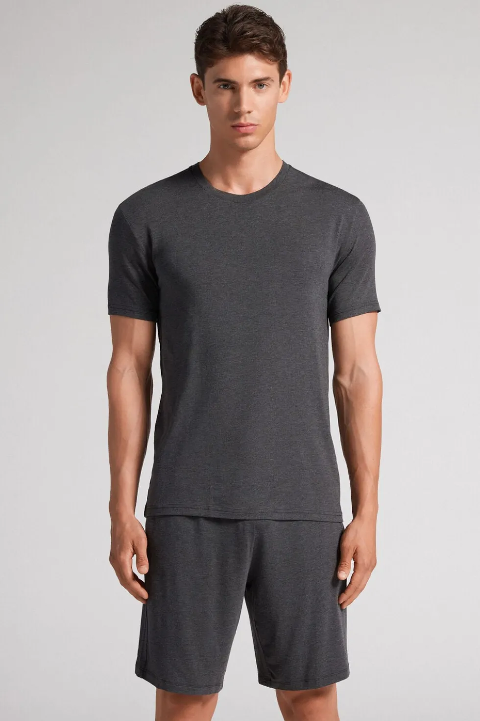 T-shirt z Tkaniny Soft Silk