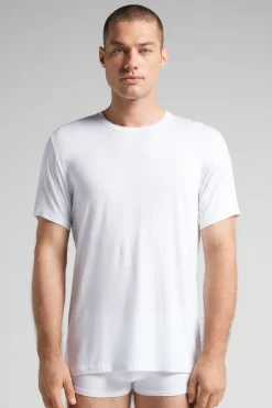 T-shirt z Tkaniny Soft Silk