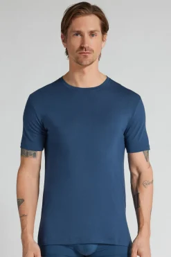 T-shirt z Tkaniny Soft Silk